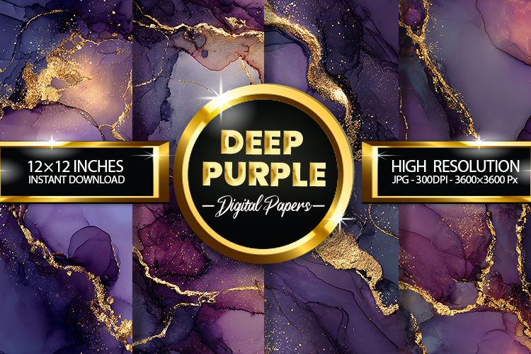 Deep Purple Digital Papers - 04 Variations