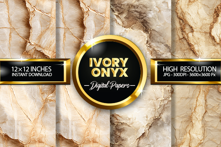 Ivory Onyx Digital Papers - 04 variations