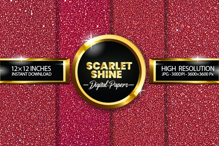 Scarlet Shine Digital Papers - 04 variations