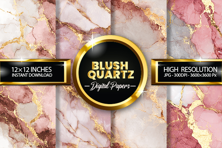 Blush Quartz Digital Papers - 04 variations
