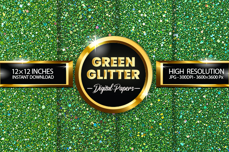 Green Glitter Background