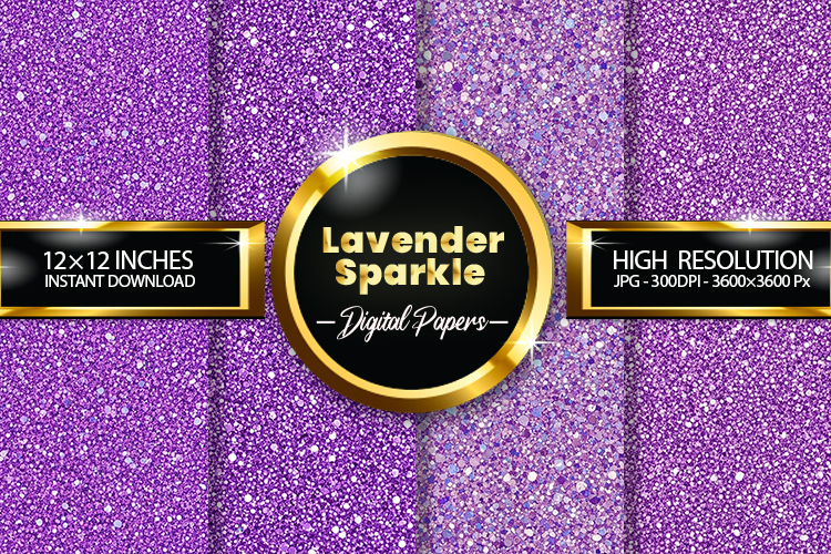 Lavender Sparkle Digital Papers - 04 variations