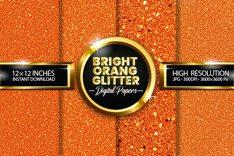 Orange Glitter Background Image 12