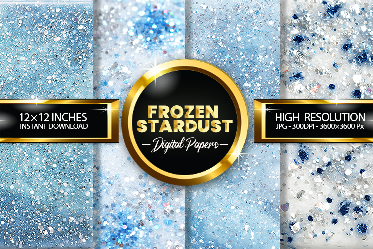 Frozen Stardust Digital Papers - 04 variations