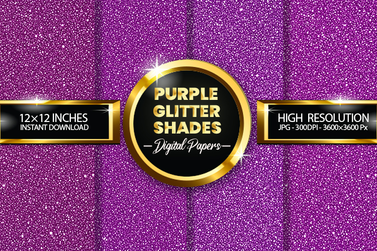 Purpe Glitter Shades Digital Papers - 04 variations