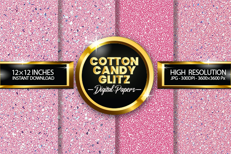 Cotton Candy Glitz Digital Papers - 04 variations