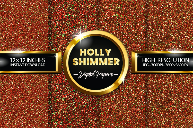 Holly Shimmer Digital Papers - 04 variations