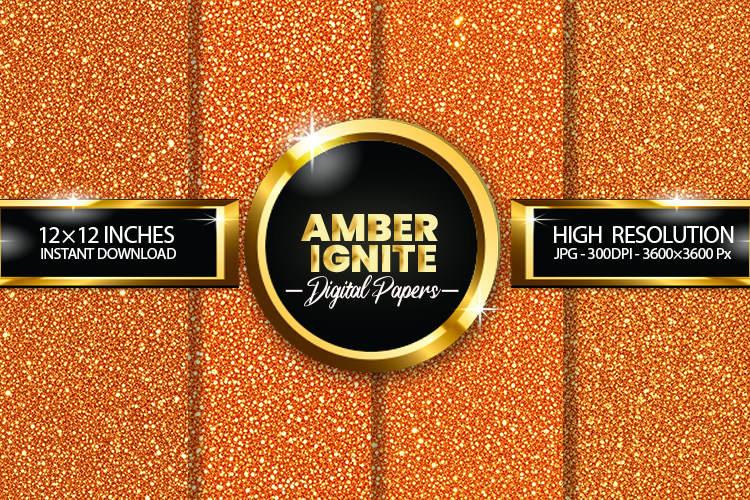 Amber Ignite Digital Papers - 04 variations