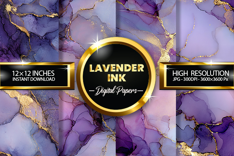 Lavender Ink Digital Papers - 04 Variations