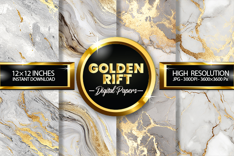 Golden Rift Digital Papers - 04 variations
