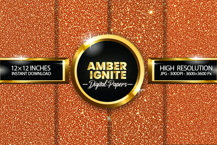 Amber Ignite Digital Papers - 04 variations