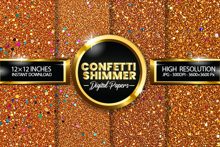 Confetti Shimmer Digital Papers - 04 variatio
