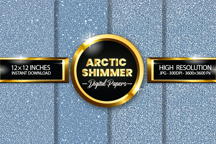 Arctic Shimmer Digital Papers - 04 variations