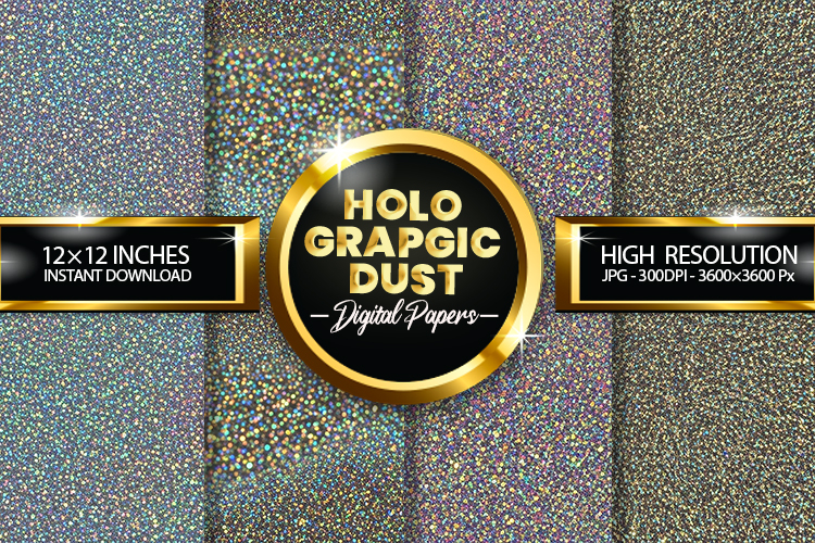 Holograpgic Dust Digital Papers - 04 Variations