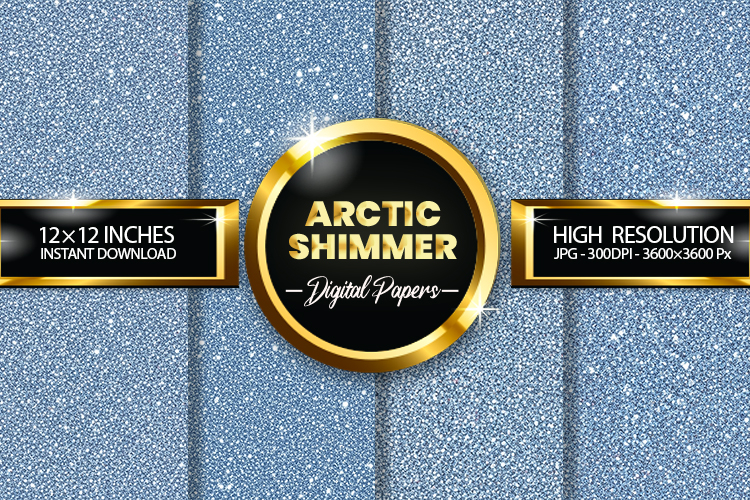 Arctic Shimmer Digital Papers - 04 variations