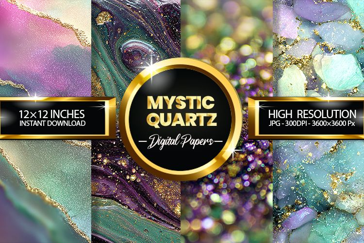 Mystic Quartz Digital Papers - 04 variations