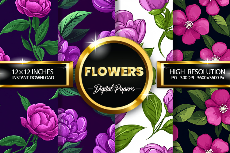 Pink Flowers Clipart Image 5