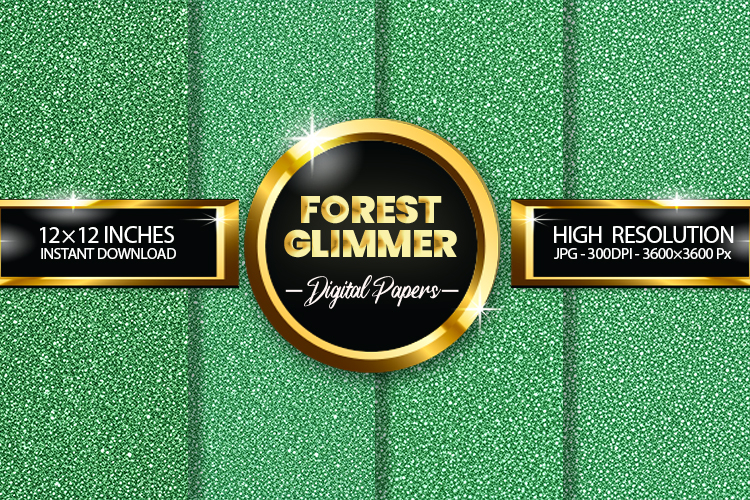 Forest Glimmer Digital Papers - 04 variations