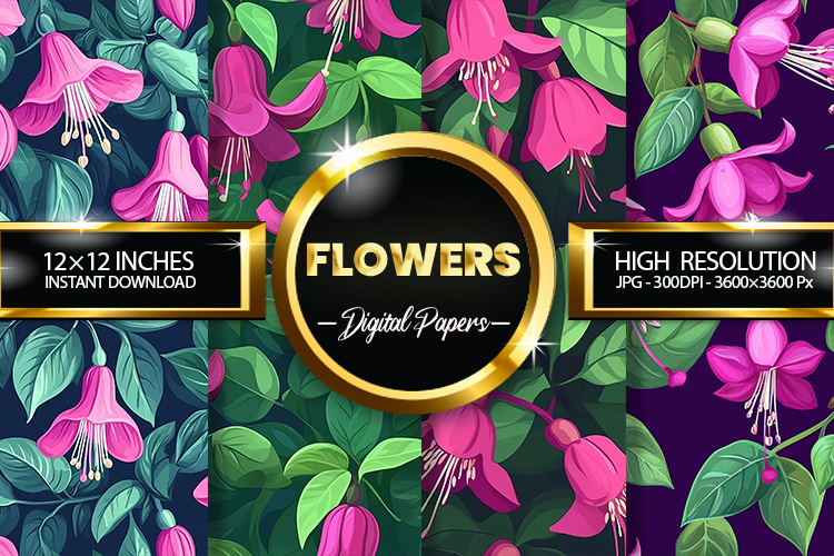 Pink Flowers Clipart Image 12