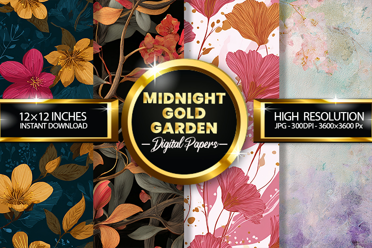 Mini Daisies Digital Papers - 04 Variations