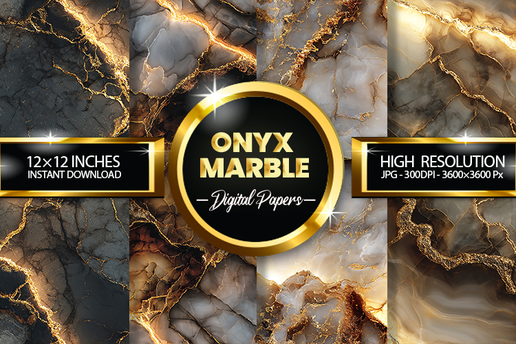 Onyx marble Digital Papers - 04 variations