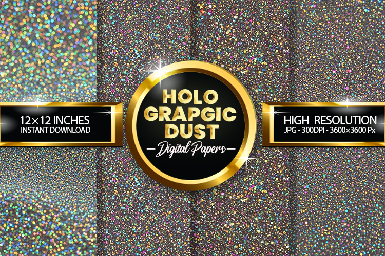 Holograpgic Dust Digital Papers - 04 Variations