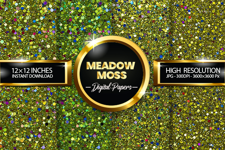 Meadow Moss Digital Papers - 04 variations