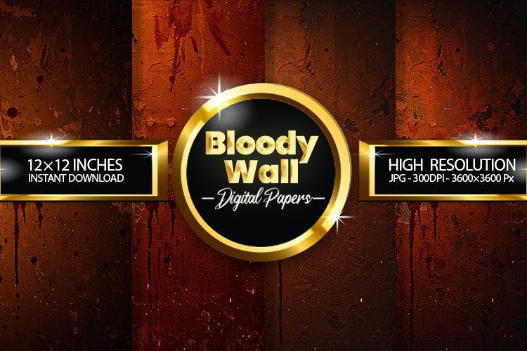 Bloody wall Digital Papers - 04 Variations example image 1