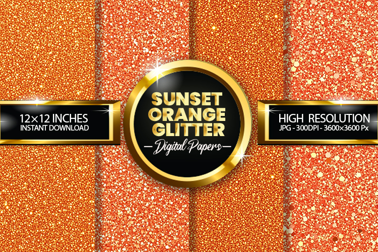 Orange Glitter Background Image 13