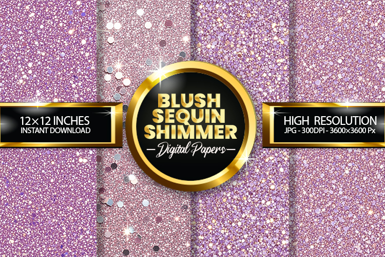 Blush Sequin Shimmer Digital Papers - 04 variations