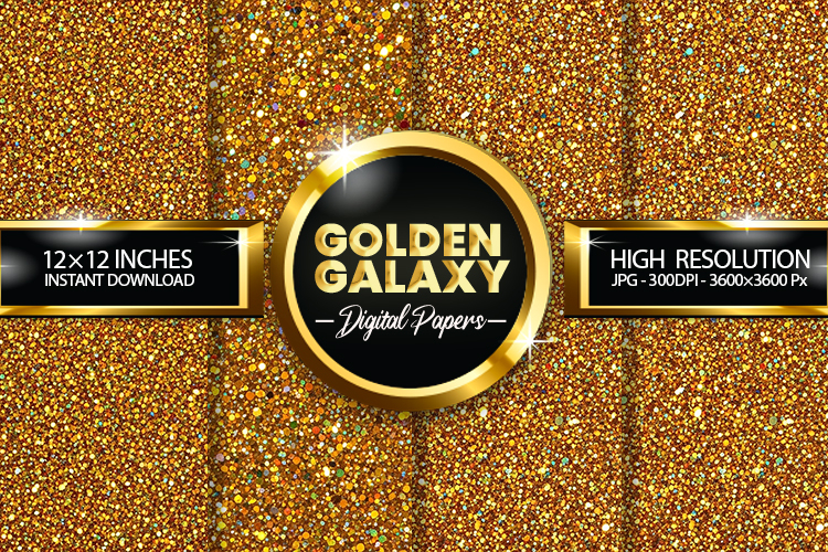 Golden Galaxy Digital Papers - 04 variations