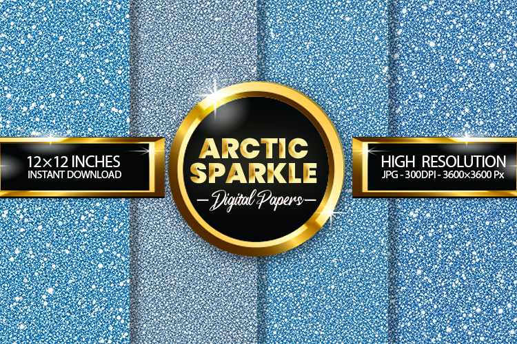 Arctic sparkle Digital Papers - 04 variations