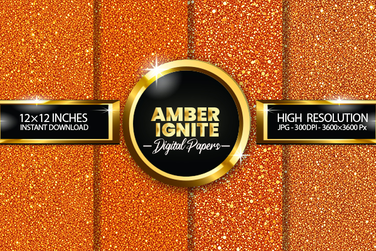 Amber Ignite Digital Papers - 04 variations