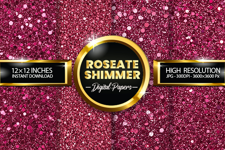Roseate Shimmer Digital Papers - 04 variations