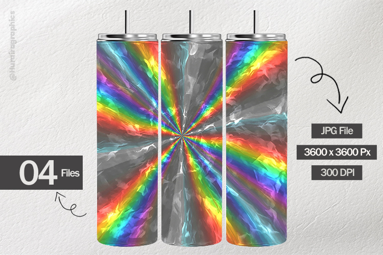 Iridescent Prism Starburst Digital Papers - 04 Variations