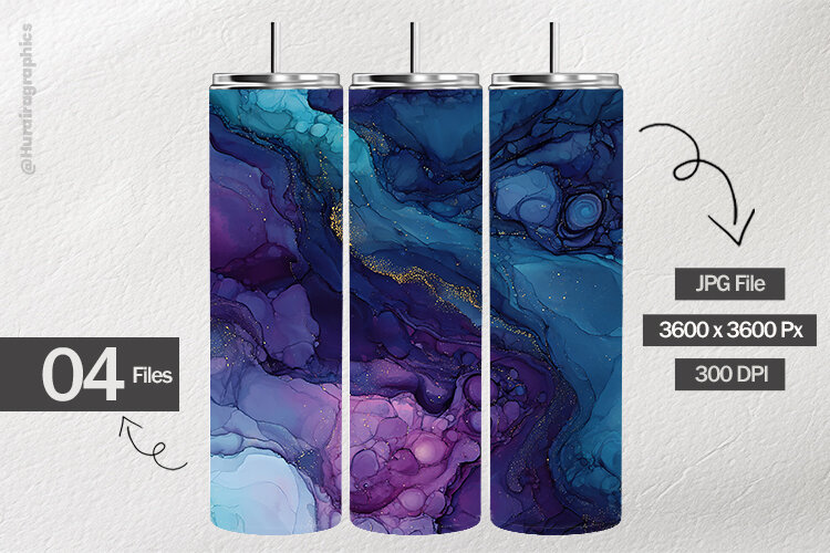 Amethyst Tide Digital Papers - 04 Variations example image 1
