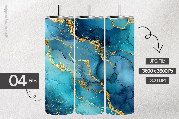 Aqua Waves Digital Papers - 04 Variations