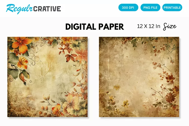 Vintage Seamless Digital Paper, Vintage Pattern Background