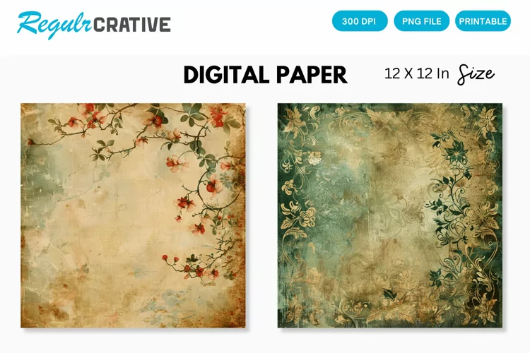 Vintage Seamless Digital Paper, Vintage Pattern Background