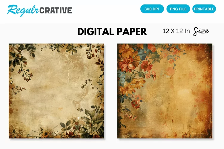 Vintage Seamless Digital Paper, Vintage Pattern Background