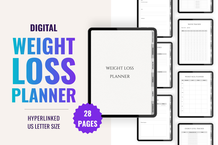 Digital Weight Loss Planner | Fitness Planner | Goodnotes