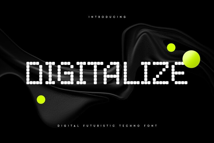 Digitalize - Digital Futuristic Techno Font example image 1