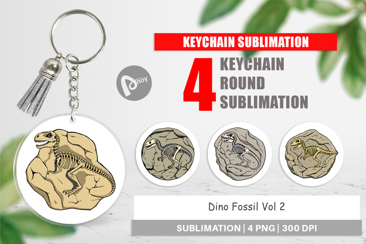Keychain Dino Fossil