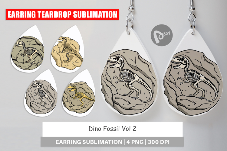 Earring Dino Fossil