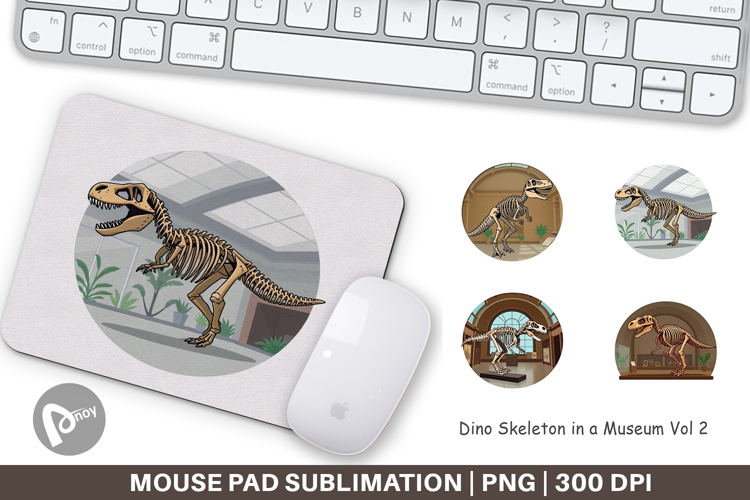 Mouse Pad Museum Dino Skeleton