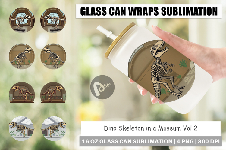 Glass Can Museum Dino Skeleton