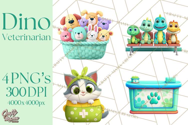 Dinosaur Veterinarian Clipart Cute Pet Care PNG