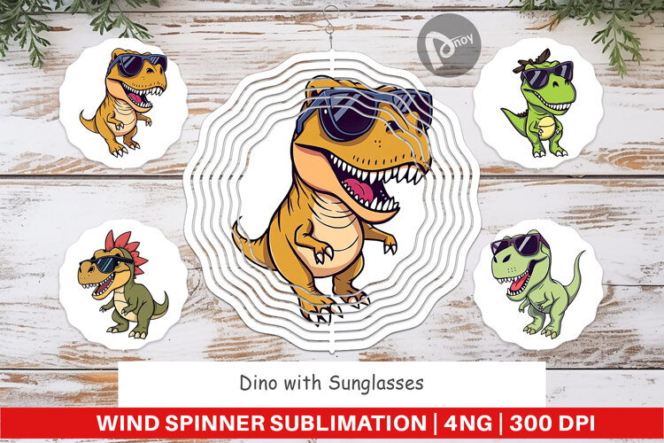 Wind Spinner Dino with Sunglasses example image 1