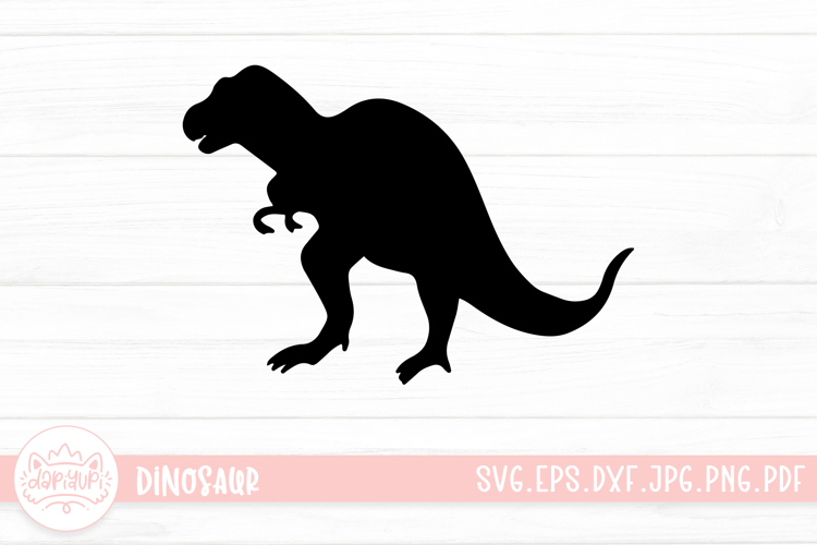 Dinosaur Silhouette Clipart SVG Cut File