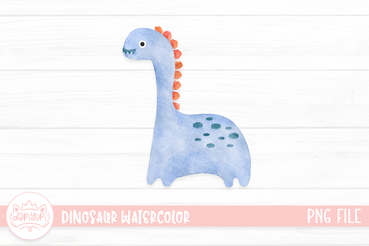 Cute Dinosaur Watercolor Illustration